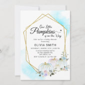 Rustiek Bloemen Kleine Pompoen Baby shower Kaart (Voorkant)