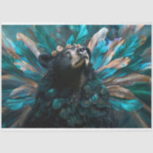 Rustiek  Bloemen Kroonkoningin Beer Decoupage Tissuepapier (Voorkant)