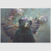 Rustiek Bloemen Kroonkoningin Beer Decoupage Tissuepapier (Voorkant)