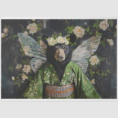 Rustiek  Bloemen Kroonkoningin Beer Decoupage Tissuepapier (Voorkant)