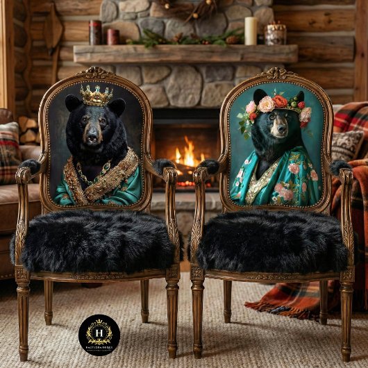 Rustiek  Bloemen Kroonkoningin Beer Decoupage Tissuepapier