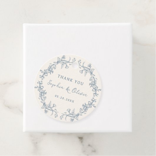 Rustiek Bloemen Lijst Bruiloft Bedankjes Labels (In situ)