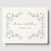 Rustiek  Bloemen Lijst Bruiloft Gastenboek (Voorkant)