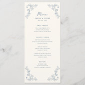 Rustiek  Bloemen Lijst Bruiloft Menu (Voorkant)