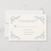 Rustiek Bloemen Lijst Bruiloft RSVP Kaartje (Voorkant)