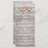 Rustiek Bloemen Mason Jar Menu (Voorkant / Achterkant)