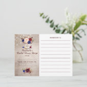 Rustiek Bloemen Mason Jar Vrijgezellenfeest Recept Informatiekaartje (Staand voorkant)