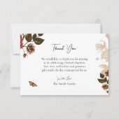 Rustiek Bloemen Orthodox Christelijk Doopsel Bedankkaart (Voorkant)