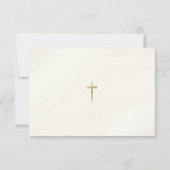 Rustiek Bloemen Orthodox Christelijk Doopsel Bedankkaart (Achterkant)