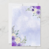 Rustiek Bloemen Paarse Lila Vlinders Baby shower Bedankkaart (Achterkant)