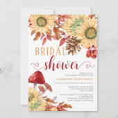 Rustiek Bloemen Paddestoel Zonnebloemen Vrijgezell Kaart (Voorkant)