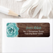 Rustiek Bloemen Succulent & Baby's Breath Elegant Etiket (Insitu)