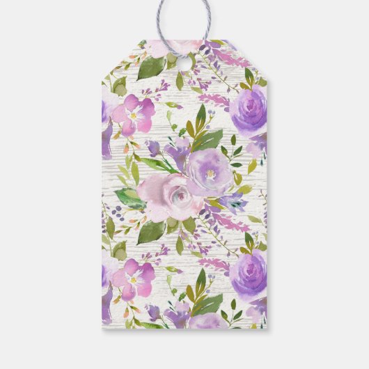 Rustiek Bloemen Vrijgezellenfeest Favor Cadeau Lab Cadeaulabel (Achterkant)