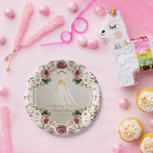 Rustiek Bloemen Vrijgezellenfeest Papier Borden Papieren Bordje (Feest)