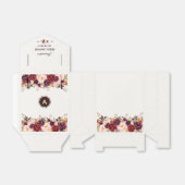 Rustiek Bloemen Vrijgezellenfeest Roze Marsala Fav Bedankdoosjes (Uitgevouwen)