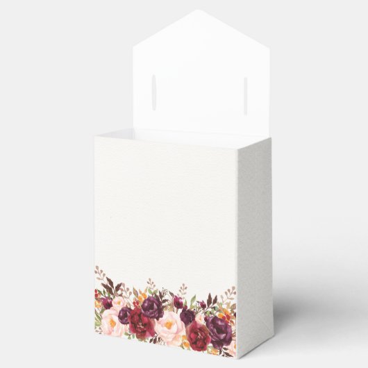 Rustiek Bloemen Vrijgezellenfeest Roze Marsala Fav Bedankdoosjes (Geopend)