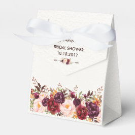 Rustiek Bloemen Vrijgezellenfeest Roze Marsala Fav Bedankdoosjes