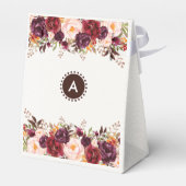 Rustiek Bloemen Vrijgezellenfeest Roze Marsala Fav Bedankdoosjes (Achterkant)