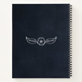 Rustiek Bloemen Zwart Krijtbord Tuin Journal Notitieboek (Achterkant)