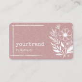 Rustiek Bloemenboetiek Bloem Kraft Papier Roos Visitekaartje (Voorkant)