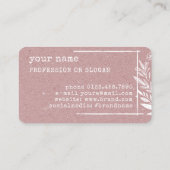 Rustiek Bloemenboetiek Bloem Kraft Papier Roos Visitekaartje (Achterkant)