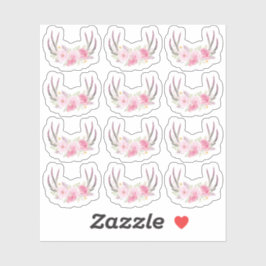 Rustiek Bloemengewei Blush Roze Elegant 12-delig Sticker