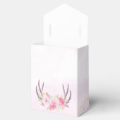 Rustiek Bloemengewei Blush Roze & Goud Marmer Bedankdoosjes (Geopend)