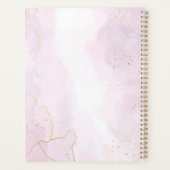 Rustiek Bloemengewei Blush Roze & Goud Marmer Planner (Achterkant)