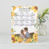 Rustiek bloemengroen Eenvoudige foto Save the Date (Staand voorkant)