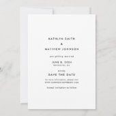 Rustiek bloemengroen Eenvoudige foto Save the Date (Achterkant)