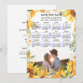 Rustiek bloemengroen Eenvoudige foto Save the Date (Voorkant / Achterkant)