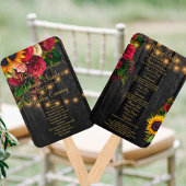 Rustiek bloemenhout string verlichting bruiloft pr handwaaier