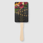 Rustiek bloemenhout string verlichting bruiloft pr handwaaier (Voorkant)