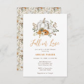 Rustiek bloemenpompoen Vrijgezellenfeest Kaart (Voorkant / Achterkant)