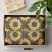Rustiek bloemenzonneschijn bruin tissuepapier (Geschenk)