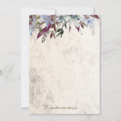 Rustiek bloemig lijst met vogels kaart (Achterkant)