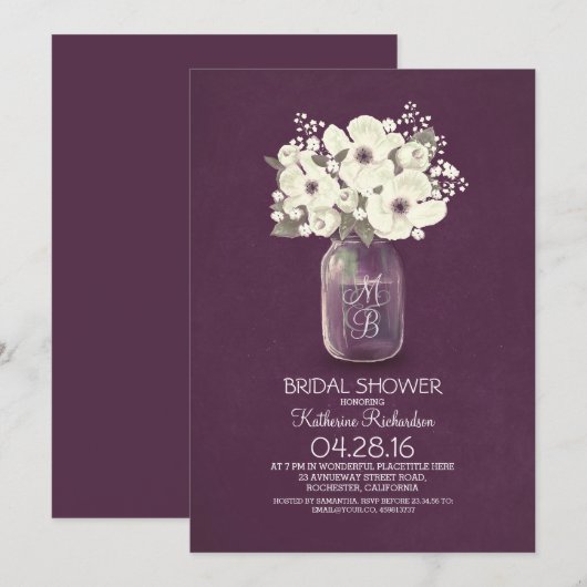 Rustiek Bloemmetselaar Jar vrijgezellenfeest Kaart (Voorkant / Achterkant)