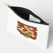 Rustiek bloemmotief op bruine achtergrond etui (Open)