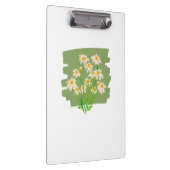 Rustiek bloemmotief op groene achtergrond klembord (Rechts)