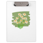 Rustiek bloemmotief op groene achtergrond klembord (Voorkant)