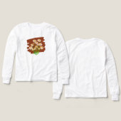 Rustiek bloemontwerp op bruine achtergrond (Voorkant /achterkant)