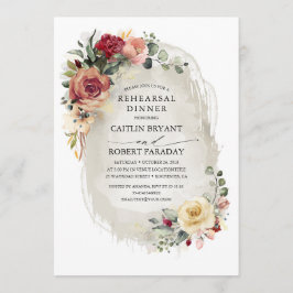 Rustiek Bloom Herfst repetitie diner Kaart