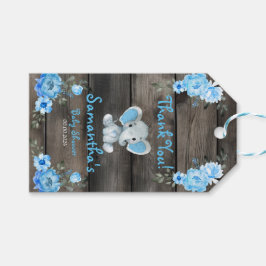 Rustiek Blue Boy Elephant Giveaway Baby shower Cadeaulabel