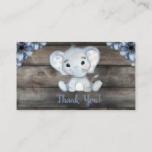 Rustiek Blue Elephant boek aanvraag kaart ticket (Achterkant)