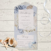 Rustiek Blue Ocean Beach Diner All In One Uitnodiging