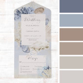 Rustiek Blue Ocean Beach Diner All In One Uitnodiging