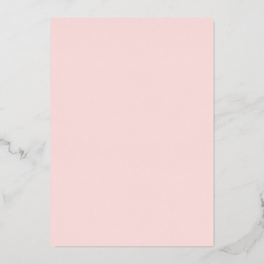 Rustiek Blush Bloemen Jurk Roos Goud Vrijgezellenf Folie Uitnodiging (Achterkant)