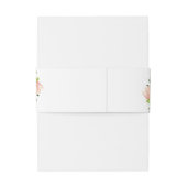 Rustiek Blush Bloemen Rozen Goud Groen Bruiloft Uitnodigingen Wikkel (Achterkant Voorbeeld)