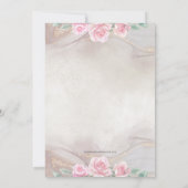 Rustiek Blush Roos Gold Tea Party Vrijgezellenfees Kaart (Achterkant)