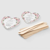 Rustiek Blush Roze Rose Bloemen Bruiloft Programma Handwaaier (Niet-gemonteerd)